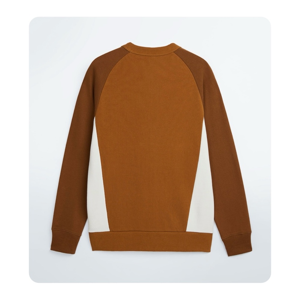 Zara Basic Colorblock Sweatshirt - Dark Mustard/ … - image 7